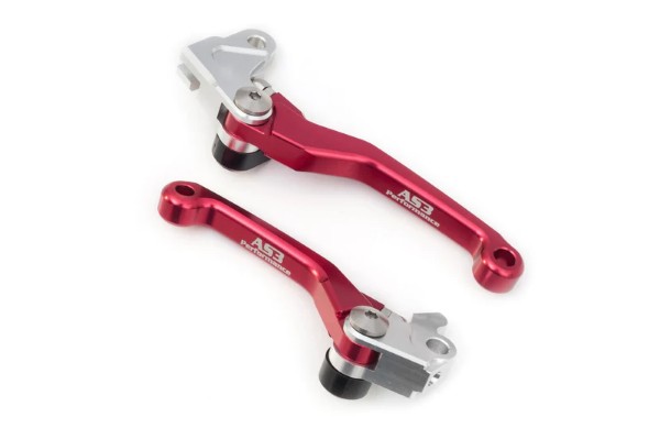 HONDA CR 80 85 1998-2007 CR 125 250 1992-2003 CRF 150 R 2007-2022 AS3 FRONT BRAKE & CLUTCH FLEXI PIVOT LEVERS RED