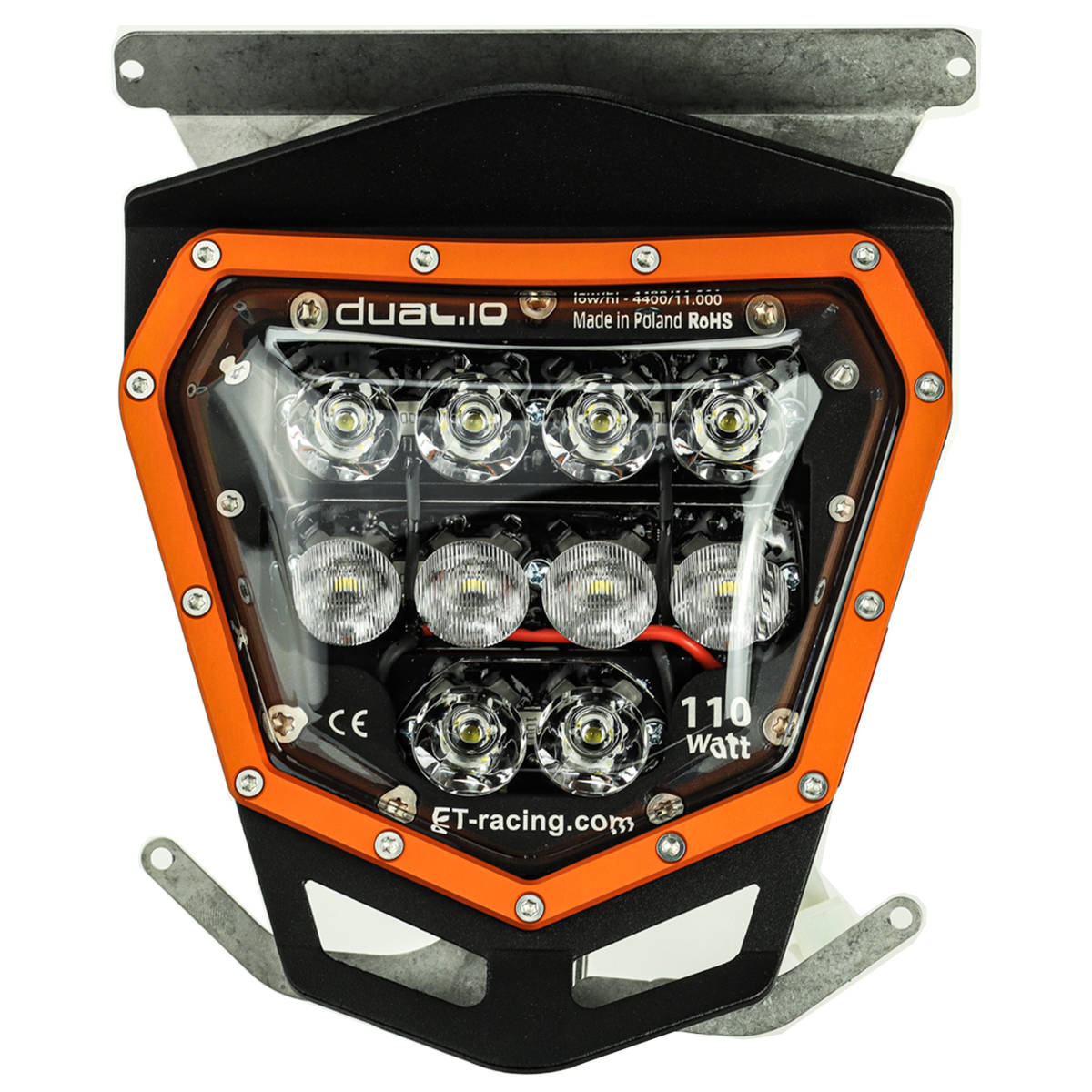 yKTMzLED lamp Headlight Dual.10 KTM 690 2012-2016 only FUEL INJECTION engine. Extra Terrestrial 11000 lumens