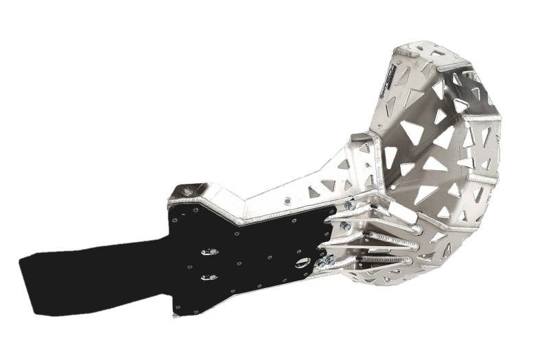 Skid plate with exhaust pipe guard and plastic bottom for KTM, Husaberg, Husqvarna 2007-2016