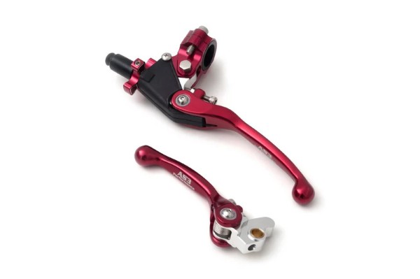 HONDA CR CRF 80 85 125 150 250 450 AS3 FACTORY SERIES BRAKE CLUTCH FLEXI LEVERS RED