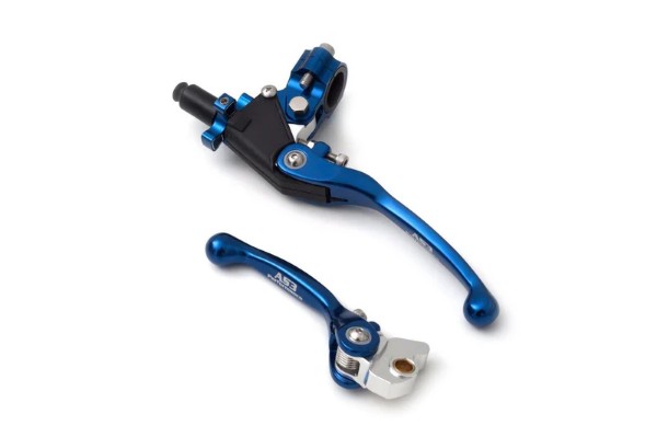 KAWASAKI KX 65 85 100 112 125 250 2000-2022 KX 250 F KX 450 F 2004-2012 AS3 FACTORY SERIES BRAKE CLUTCH FLEXI LEVERS BLUE