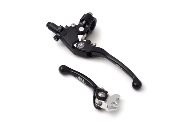 KAWASAKI KXF 250 2013-2020 KX-F 450 450 2013-2018 AS3 FACTORY SERIES BRAKE CLUTCH FLEXI LEVERS BLACK