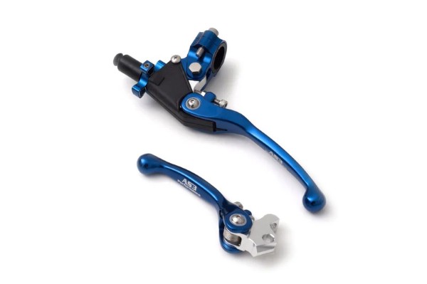 KAWASAKI KXF 250 2013-2020 KX-F 450 450 2013-2018 AS3 FACTORY SERIES BRAKE CLUTCH FLEXI LEVERS BLUE