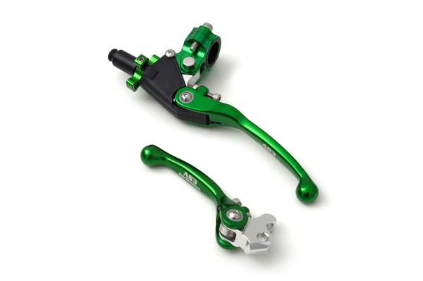 KAWASAKI KXF 250 2013-2020 KX-F 450 450 2013-2018 AS3 FACTORY SERIES BRAKE CLUTCH FLEXI LEVERS GREEN