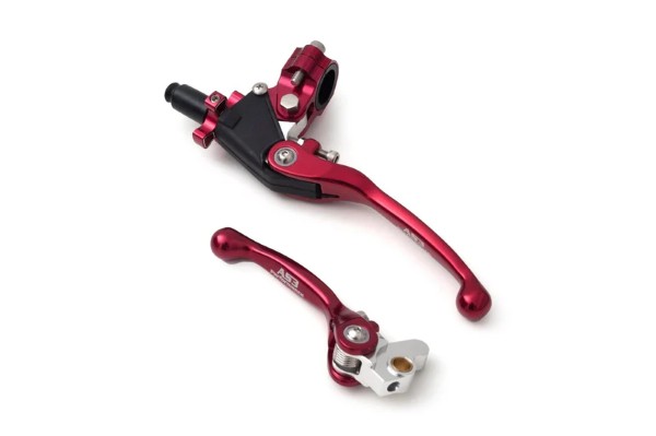 SUZUKI RM 80 85 1990-2004 125 250 1996-2004 AS3 FACTORY SERIES BRAKE CLUTCH FLEXI LEVERS RED