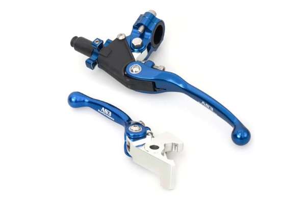 YAMAHA YFM 700 RAPTOR YFZ 450 R 2007-2021 AS3 FRONT BRAKE & CLUTCH LEVERS BLUE