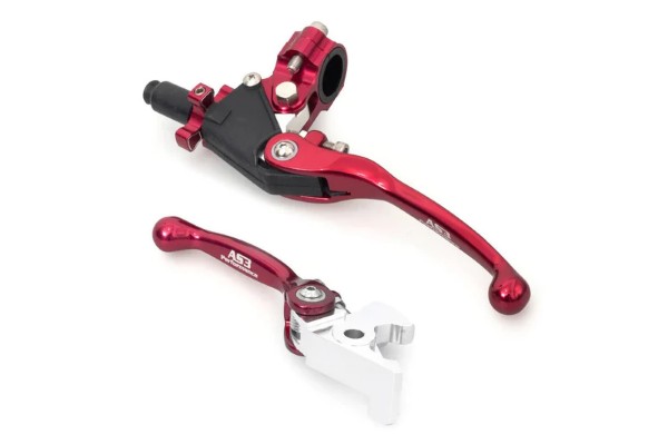 YAMAHA YFM 700 RAPTOR YFZ 450 R 2007-2021 AS3 FRONT BRAKE & CLUTCH LEVERS RED