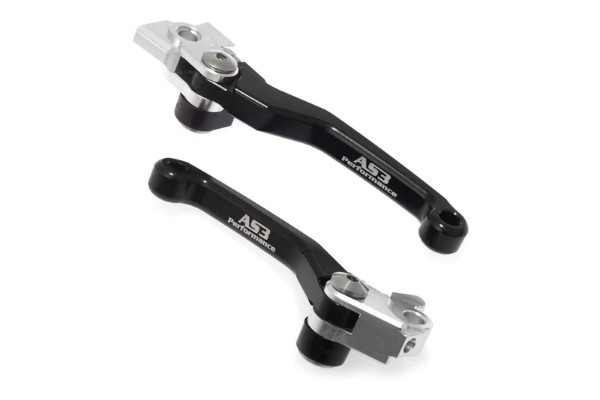 BETA 125 200 250 300 350 390 430 480 RR XTRAINER 2013-2022 AS3 FRONT BRAKE & CLUTCH FLEXI LEVERS BLACK