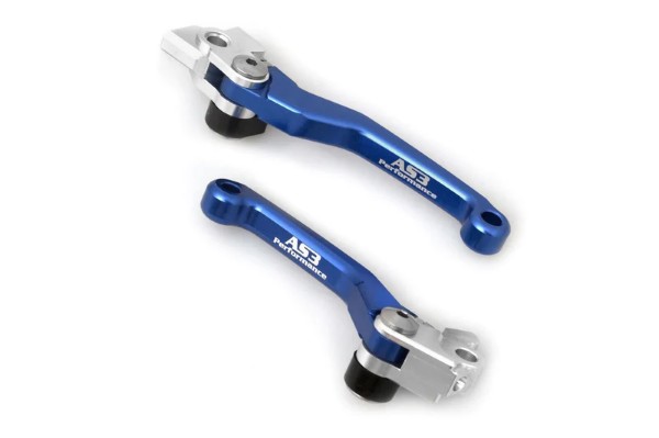 BETA 125 200 250 300 350 390 430 480 RR XTRAINER 2013-2022 AS3 FRONT BRAKE & CLUTCH FLEXI LEVERS BLUE