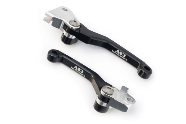 FANTIC XX 125 XE 125 2021 AS3 FRONT BRAKE & CLUTCH FLEXI PIVOT LEVERS BLACK