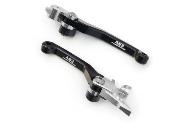 HUSABERG TE 125 2012-2013 FE 390 2010-2012 FE 450 570 2009-2012 AS3 FRONT BRAKE & CLUTCH FLEXI LEVERS BLACK