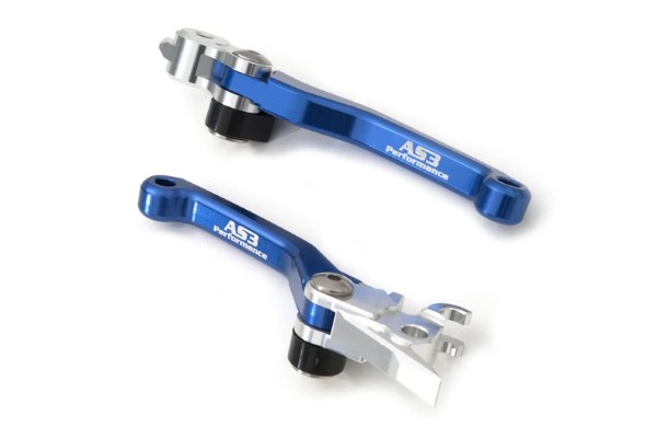 HUSABERG TE 125 2012-2013 FE 390 2010-2012 FE 450 570 2009-2012 AS3 FRONT BRAKE & CLUTCH FLEXI LEVERS BLUE