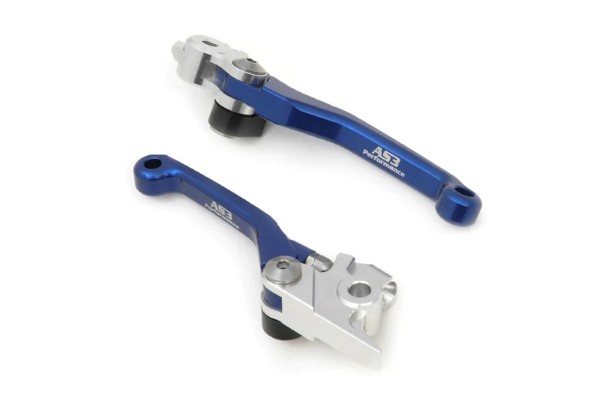 HUSABERG TE 125 2014 AS3 FRONT BRAKE & CLUTCH FLEXI PIVOT LEVERS BLUE