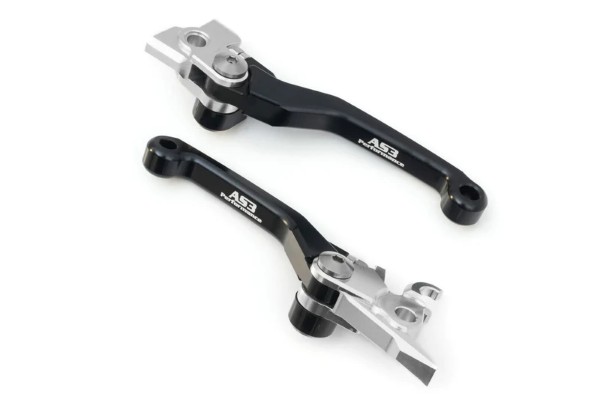 HUSABERG TE 250 300 2011-2013 FE 250 350 450 501 2013 AS3 FRONT BRAKE & CLUTCH FLEXI LEVERS BLACK