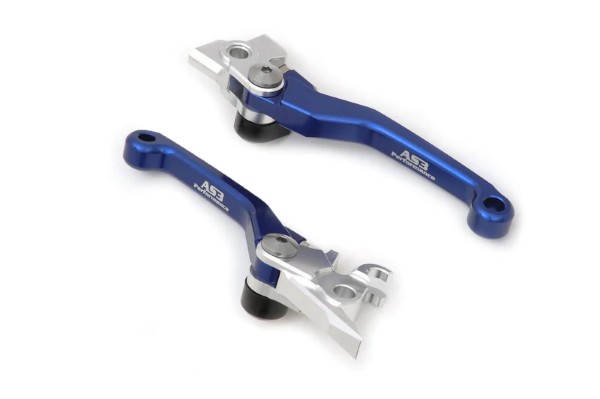 HUSABERG TE 250 300 2011-2013 FE 250 350 450 501 2013 AS3 FRONT BRAKE & CLUTCH FLEXI LEVERS BLUE