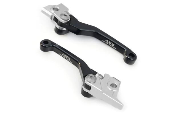 HUSABERG TE FE 250 300 350 450 501 2014 AS3 FRONT BRAKE & CLUTCH FLEXI LEVERS BLACK