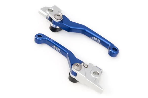 HUSQVARNA TC 125 250 TX 300 FC FX 250 350 450 2022 AS3 BRAKE & CLUTCH FLEXI LEVERS BLUE