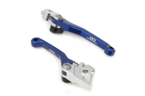 HUSQVARNA TC FC 125 250 350 450 2014-2021 TE TX FE FX 300 501 2017 AS3 FRONT BRAKE & CLUTCH FLEXI LEVERS BLUE