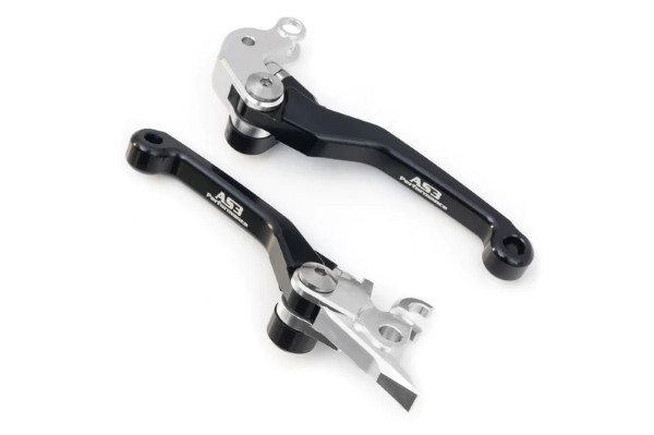 HUSQVARNA TC TE TXC 250 310 400 450 510 AS3 FRONT BRAKE & CLUTCH FLEXI LEVERS BLACK