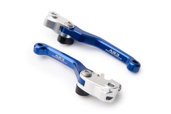 HUSQVARNA TE 150 250 300 FE 250 350 450 501 2022 AS3 BRAKE & CLUTCH FLEXI LEVERS BLUE