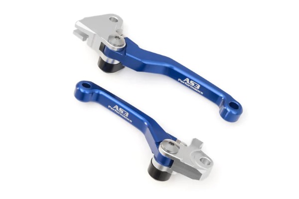 KAWASAKI KX 250 F 2013-2020 KX 450 F 2013-2018 AS3 FRONT BRAKE & CLUTCH FLEXI PIVOT LEVERS BLUE