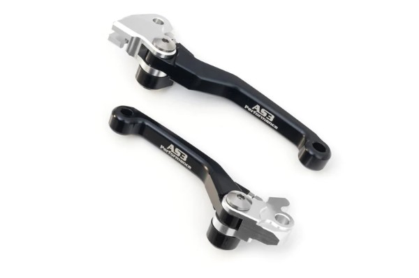 KAWASAKI KX 65 2000-2022 KX 85 100 2001-2022 KX 112 2022 AS3 FRONT BRAKE & CLUTCH FLEXI PIVOT LEVERS BLACK