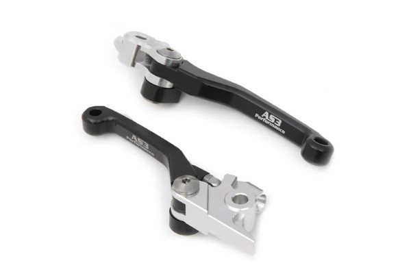 KTM 125 150 SX 2014-2015 125 200 EXC 2014-2016 AS3 FRONT BRAKE & CLUTCH FLEXI PIVOT LEVERS BLACK