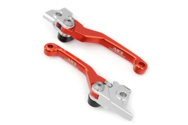 KTM 125 150 SX 2016-2022 250 300 350 450 500 SXF EXC 2014-2022 AS3 BRAKE & CLUTCH FLEXI LEVERS ORANGE