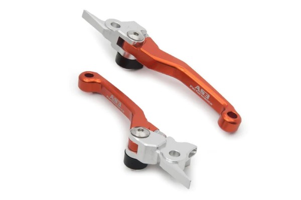 KTM 65 2014-2022 85 SX 2014-2020 250 350 FREERIDE 2014-2020 AS3 FRONT BRAKE & CLUTCH FLEXI LEVERS ORANGE