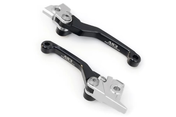 SHERCO SE SE-F 125 250 300 450 500 2015-2022 AS3 FRONT BRAKE & CLUTCH FLEXI LEVERS BLACK