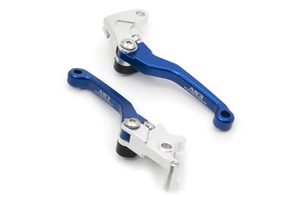 SUZUKI DRZ 400 S 2000-2022 DRZ 400 SM 2005-2020 AS3 FRONT BRAKE & CLUTCH FLEXI LEVERS BLUE