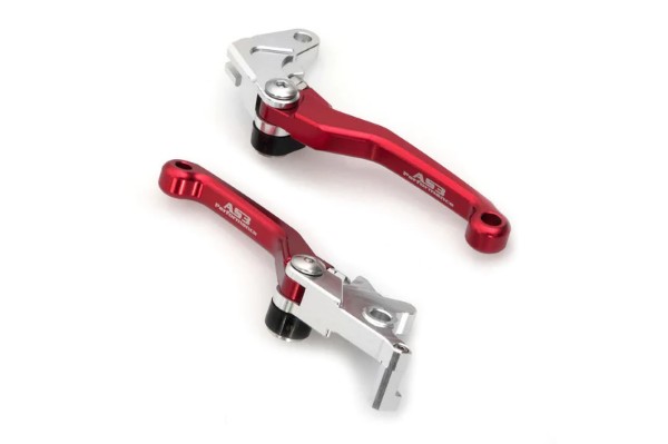 SUZUKI DRZ 400 S 2000-2022 DRZ 400 SM 2005-2022 AS3 FRONT BRAKE & CLUTCH FLEXI LEVERS RED