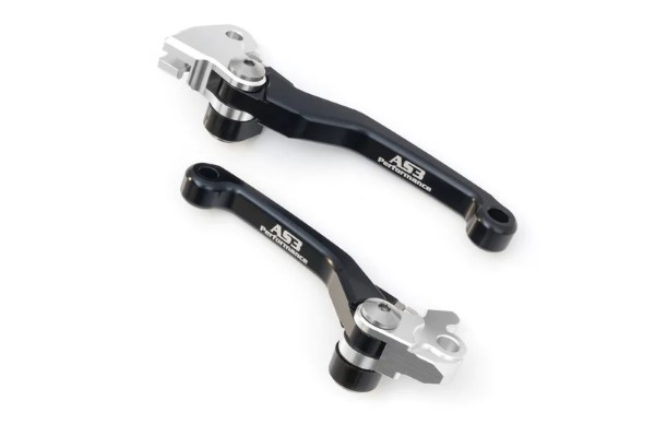 SUZUKI RMZ 250 2007-2022 RMZ 450 2005-2021 AS3 FRONT BRAKE & CLUTCH FLEXI PIVOT LEVERS BLACK