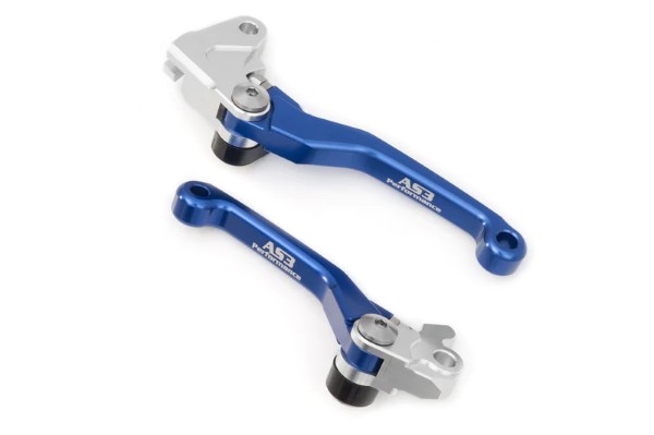 YAMAHA WR 250 F 2005-2016 WR 450 F 2005-2015 AS3 FRONT BRAKE & CLUTCH FLEXI PIVOT LEVERS BLUE