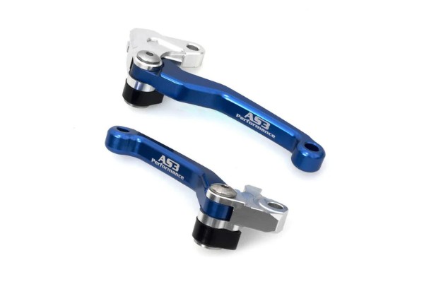 YAMAHA WR 250 R 2008-2020 WR 250 X 2008-2011 AS3 FRONT BRAKE & CLUTCH FLEXI PIVOT LEVERS BLUE