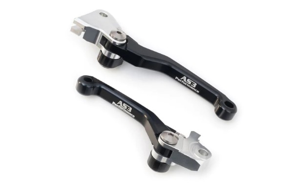 YAMAHA YZ 125 250 2015-2022 YZ 250 450 F 2009-2022 AS3 FRONT BRAKE & CLUTCH FLEXI PIVOT LEVERS BLACK