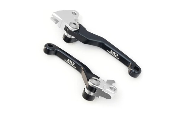 YAMAHA YZ 125 250 YZ 250 426 450 F 2001-2007 AS3 FRONT BRAKE & CLUTCH FLEXI PIVOT LEVERS BLACK