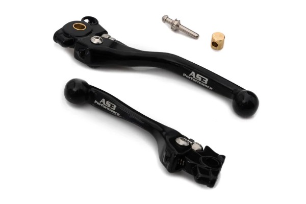 KAWASAKI KX 250 2021-2022 KX 450 2019-2022 AS3 FORGED FRONT BRAKE CLUTCH LEVERS BLACK