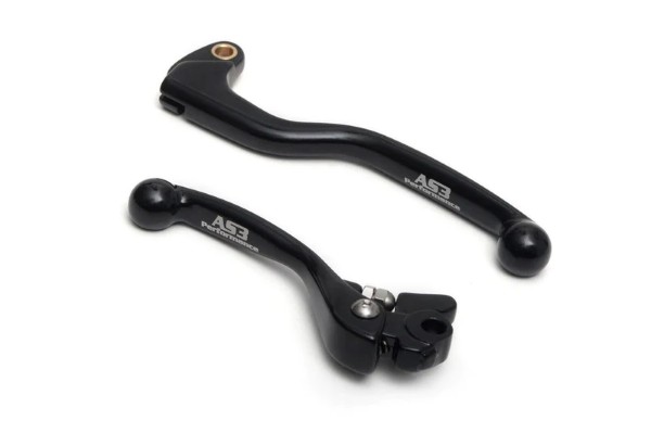 KAWASAKI KX 65 2000-2022 KX 85 100 2001-2022 KX 112 2022 AS3 FORGED FRONT BRAKE & CLUTCH LEVERS BLACK