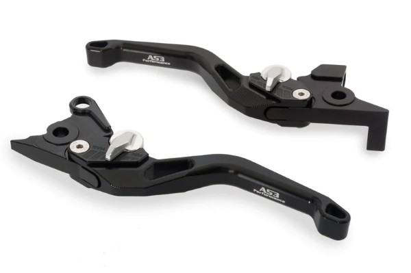 APRILIA CAPONORD ETV 1000 2002-2007 AS3 ADJUSTABLE FRONT BRAKE CLUTCH LEVERS SHORT BLACK