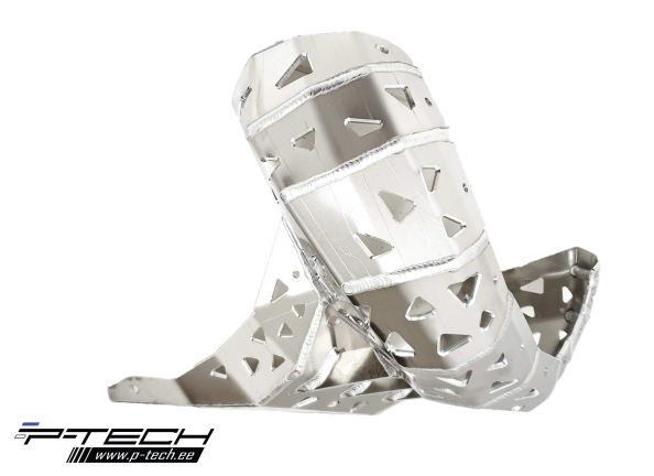 Skid plate with exhaust guard for KTM EXC 150 and Husqvarna TE 150 2020-2023